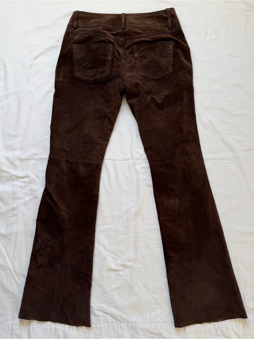Vintage London Jean Suede Brown Low Rise Flare Pants - Picture 2 of 8